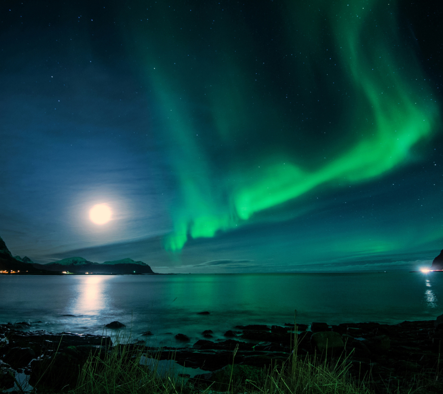 Обои Iceland Northern Lights 1440x1280