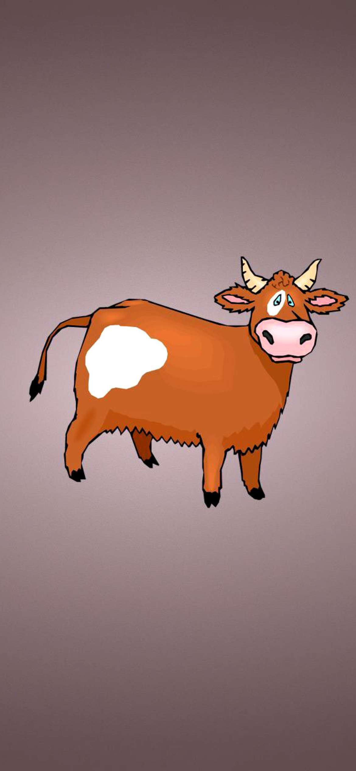 Fondo de pantalla Funny Cow 1170x2532