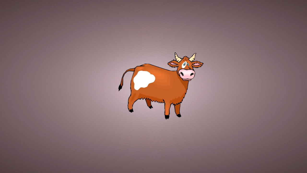 Fondo de pantalla Funny Cow 1280x720