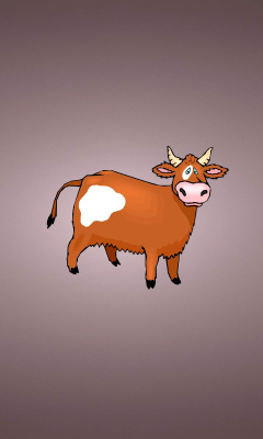 Обои Funny Cow 240x400