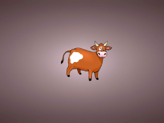 Fondo de pantalla Funny Cow 320x240