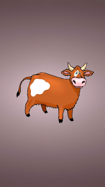 Обои Funny Cow 360x640