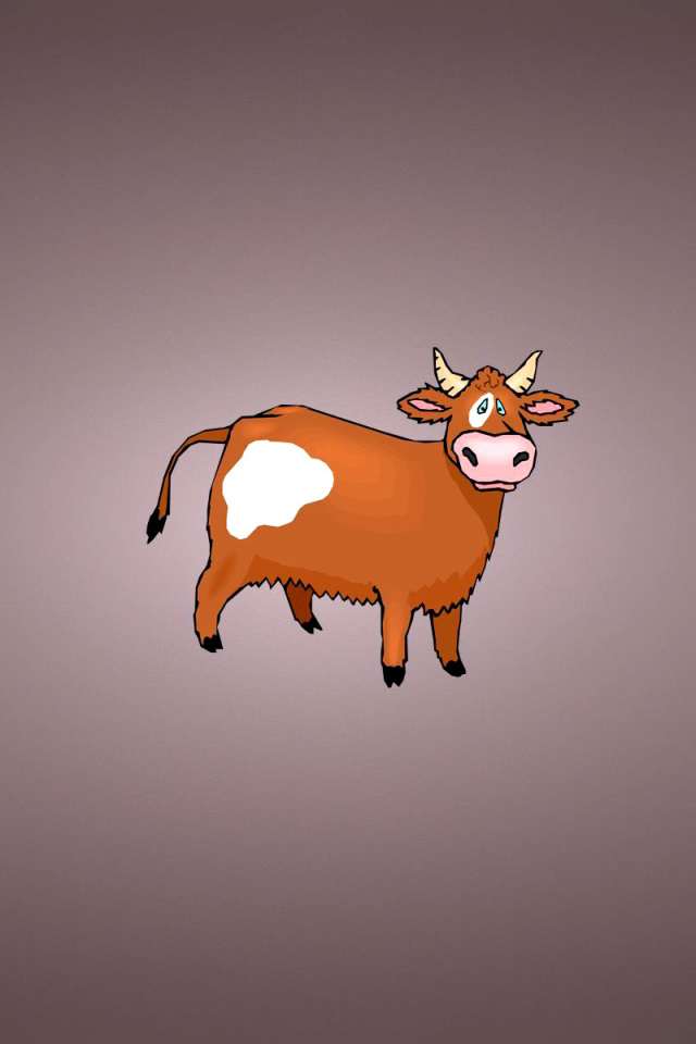 Fondo de pantalla Funny Cow 640x960