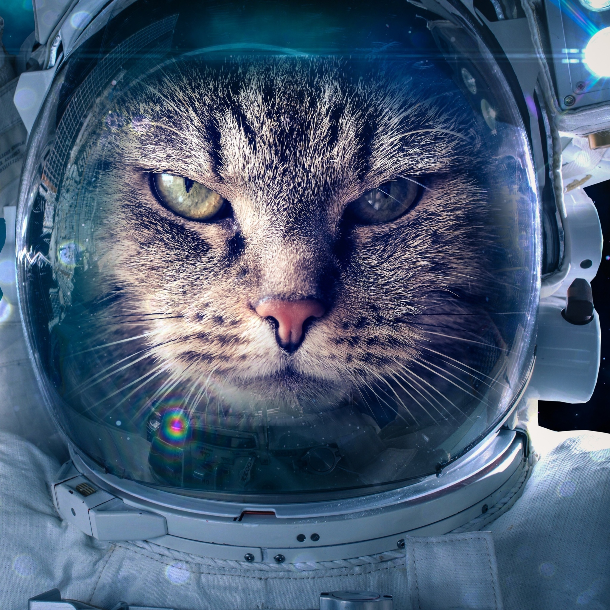 Sfondi Astronaut cat 2048x2048