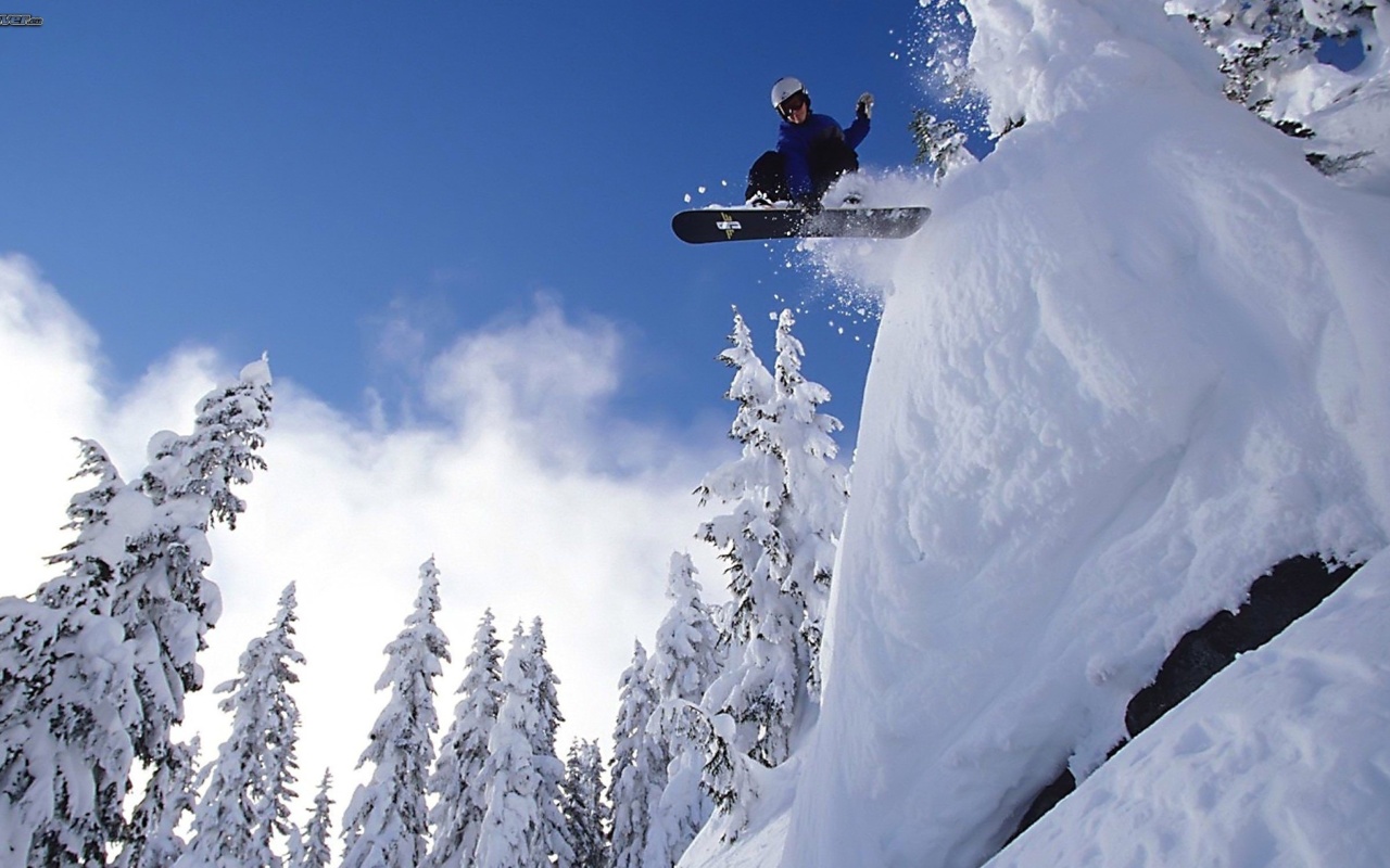Snowboarding GoPro HD Hero wallpaper 1280x800