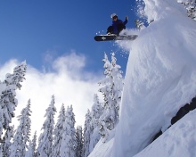 Snowboarding GoPro HD Hero wallpaper 220x176