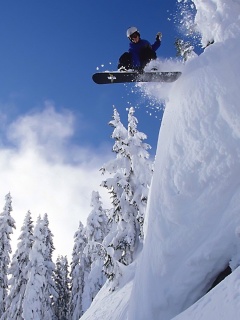 Snowboarding GoPro HD Hero wallpaper 240x320