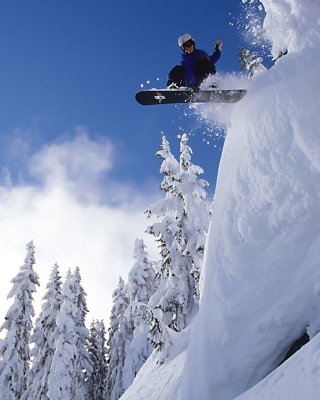Kostenloses Snowboarding GoPro HD Hero Wallpaper für 240x320