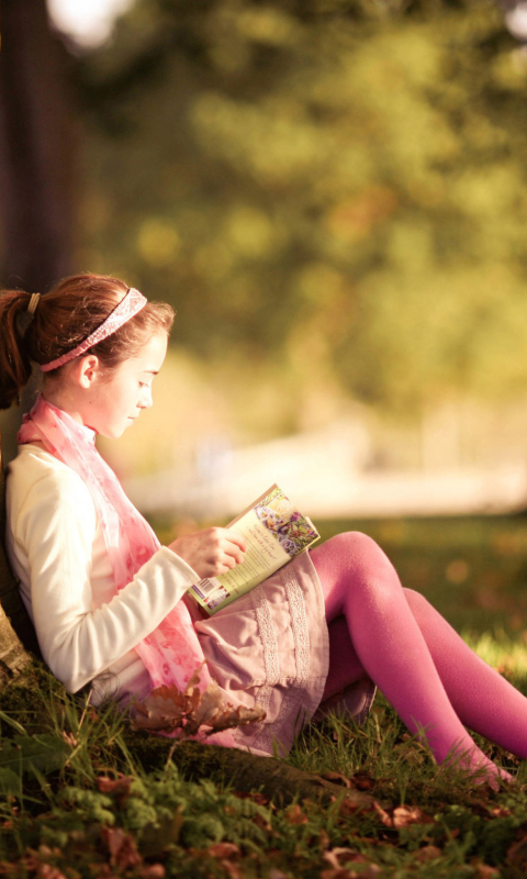 Reading Mood wallpaper 480x800