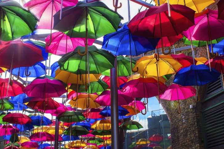 Обои Umbrellas Street