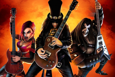 Das Guitar Hero Warriors Of Rock Wallpaper 480x320