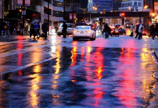 Wet City Streets - Obrázkek zdarma pro 320x240