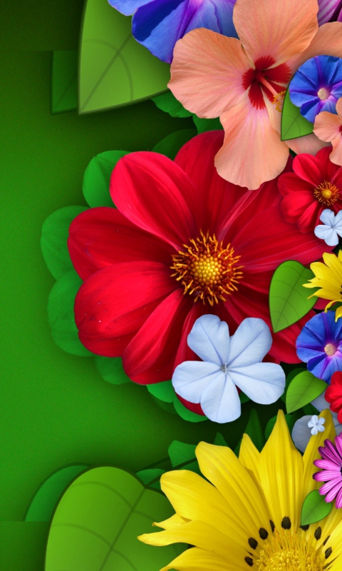 Das Flowers Wallpaper 480x800