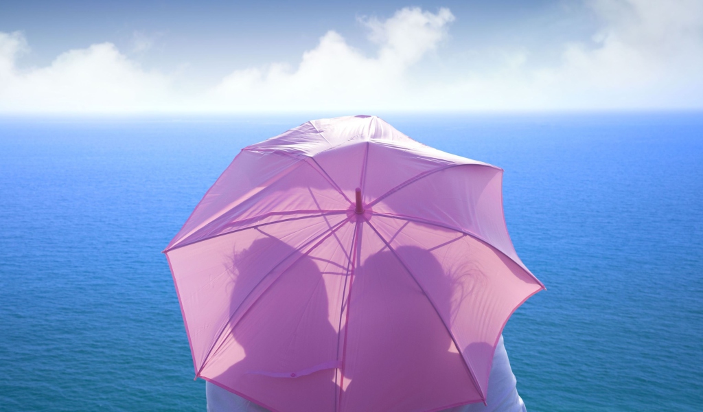 Screenshot №1 pro téma Romance Behind Pink Umbrella 1024x600