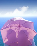 Fondo de pantalla Romance Behind Pink Umbrella 128x160