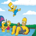 Fondo de pantalla The Simpsons Swim 128x128