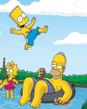Обои The Simpsons Swim 176x220