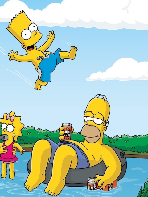 The Simpsons Swim screenshot #1 480x640