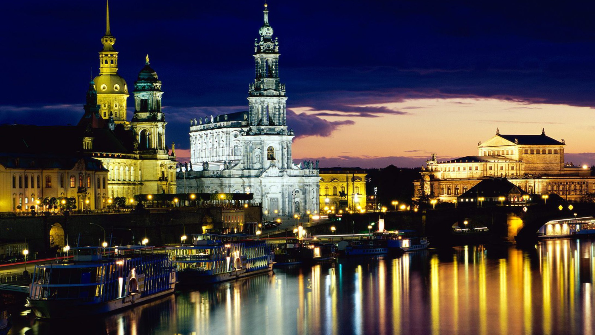 Das Elbe Dresden Germany Wallpaper 1920x1080