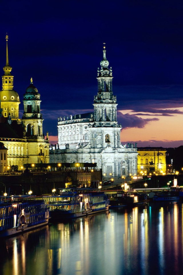 Elbe Dresden Germany wallpaper 640x960