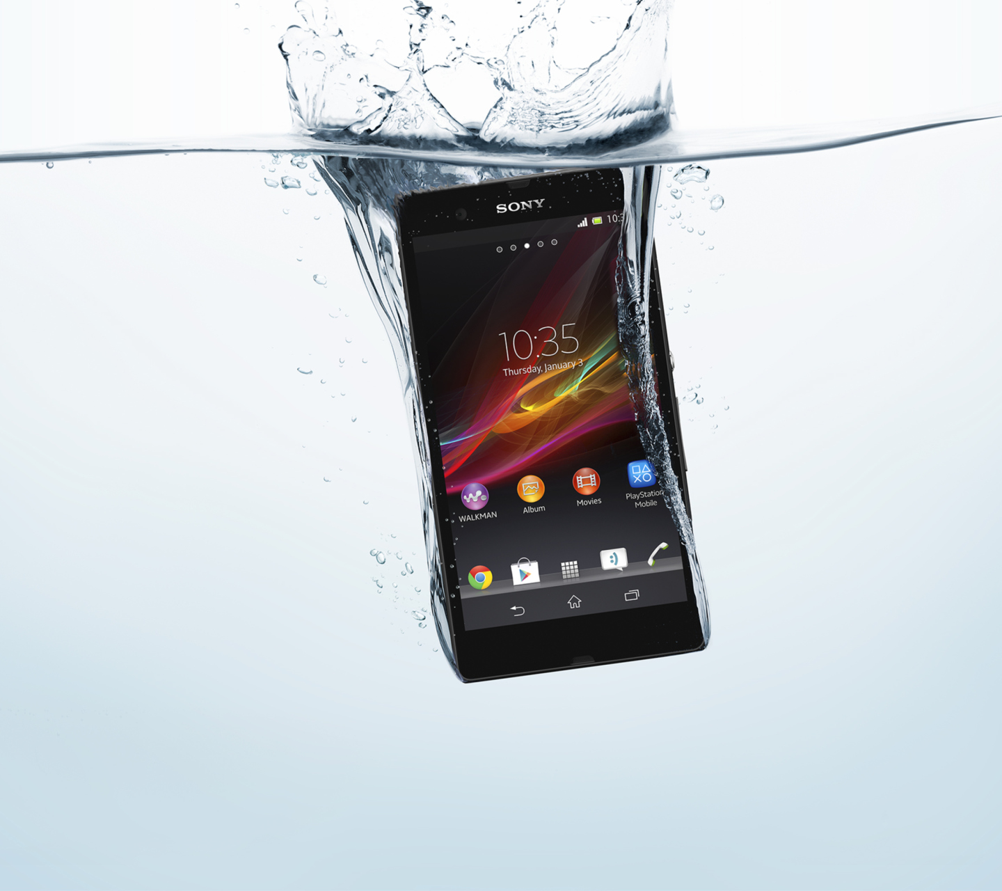 Обои Sony Xperia Z In Water Test 1440x1280