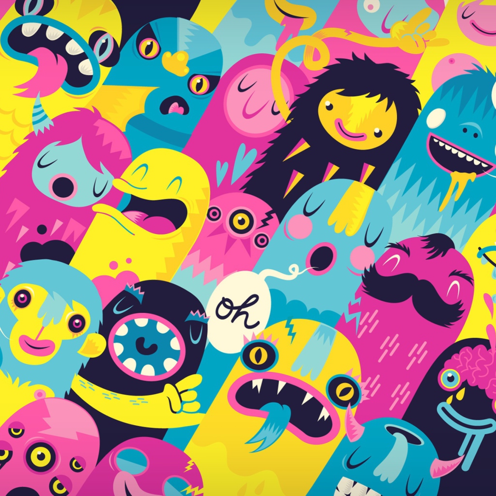 Oh Monsters wallpaper 1024x1024