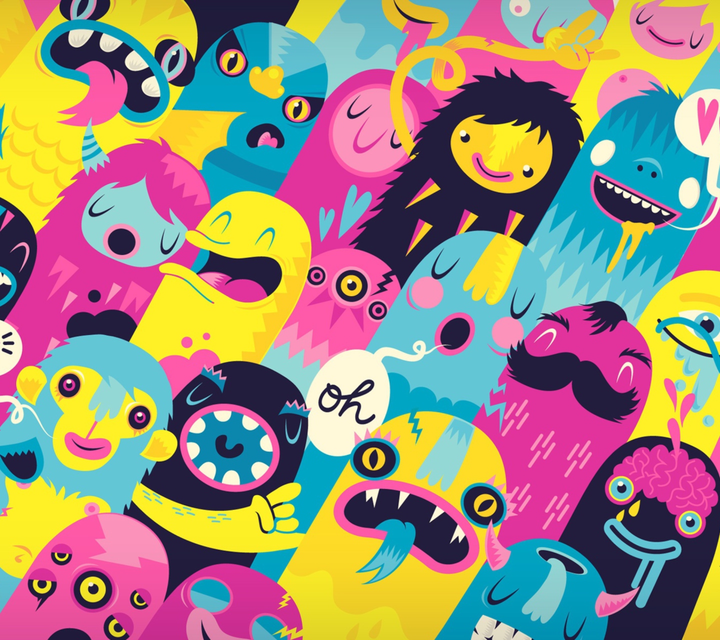 Oh Monsters wallpaper 1440x1280