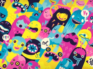 Oh Monsters wallpaper 320x240
