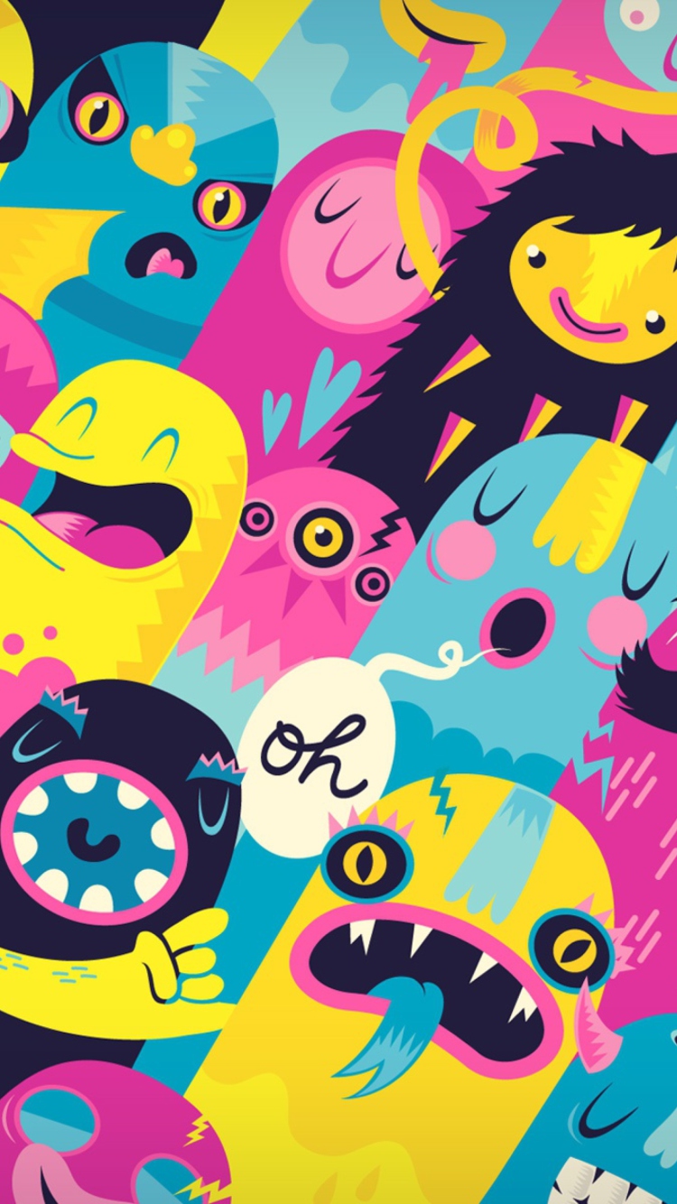 Oh Monsters wallpaper 750x1334