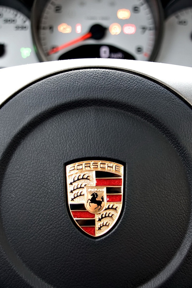 Porsche Logo wallpaper 640x960