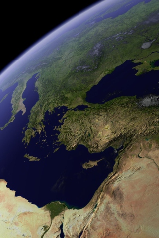 Das Earth From Space Wallpaper 320x480