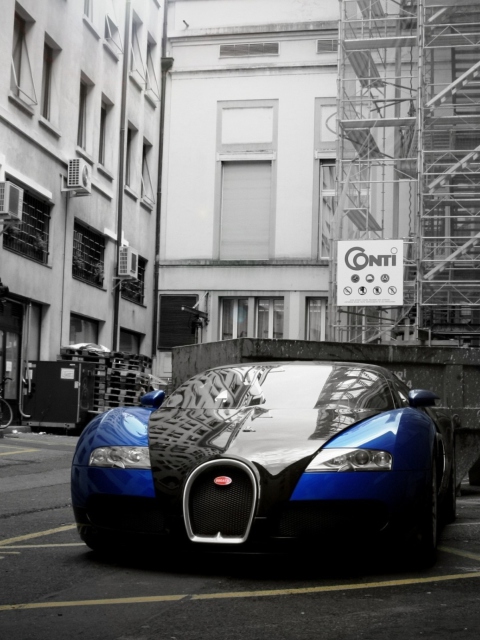 Обои Bugatti Veyron Grand Sport 480x640