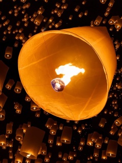 Air fiery torches wallpaper 240x320