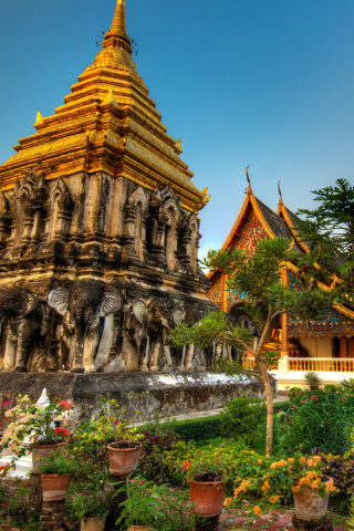 Thailand Temple wallpaper 320x480