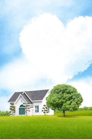 Das Dream Love House Wallpaper 320x480