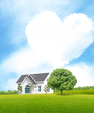Kostenloses Dream Love House Wallpaper für 640x960
