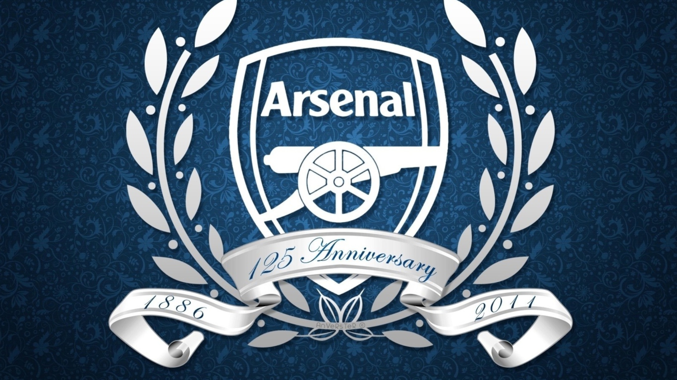 Обои Arsenal Anniversary Logo 1366x768