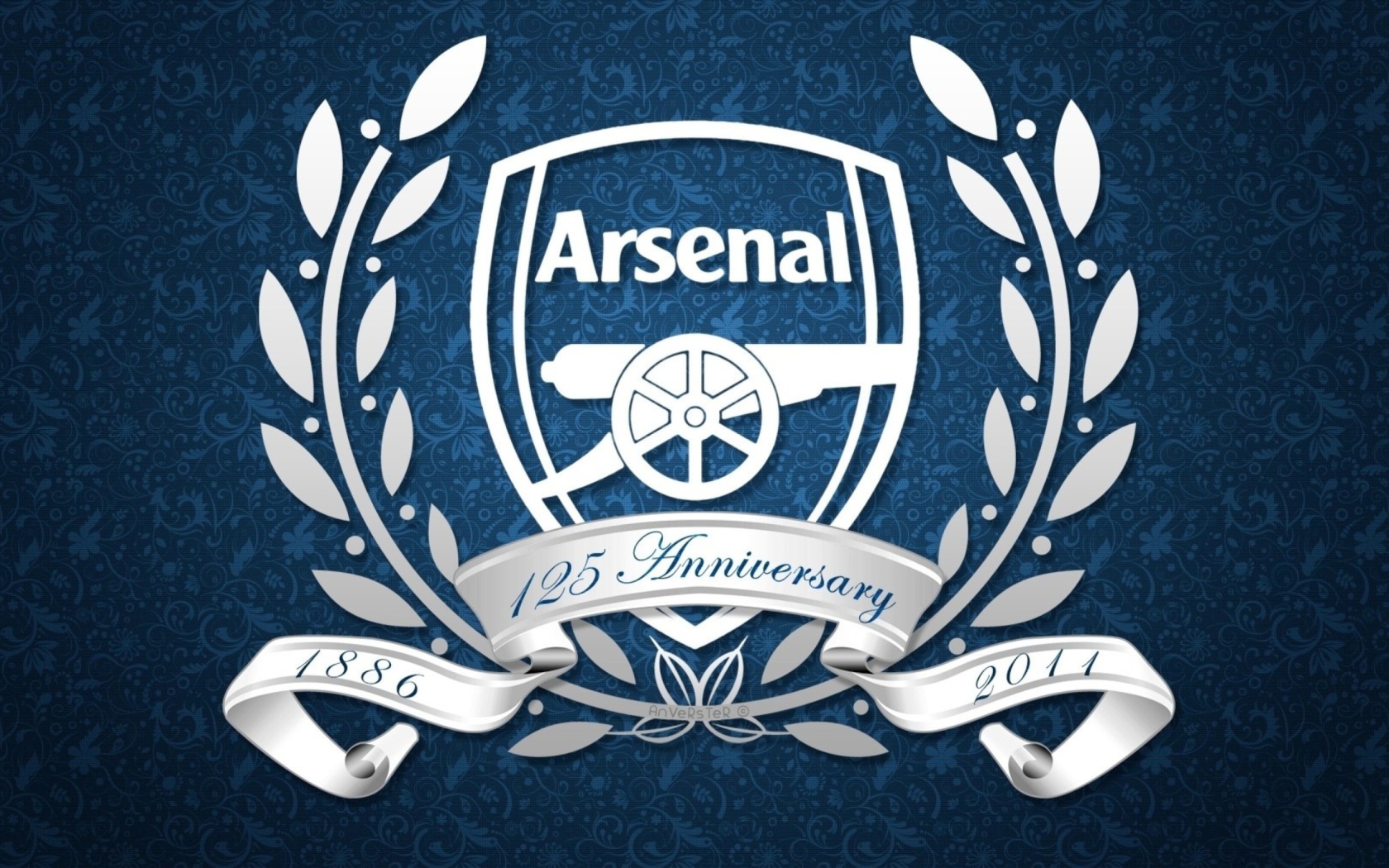 Screenshot №1 pro téma Arsenal Anniversary Logo 1680x1050