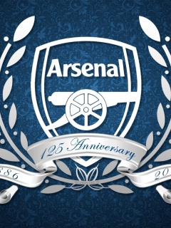Das Arsenal Anniversary Logo Wallpaper 240x320