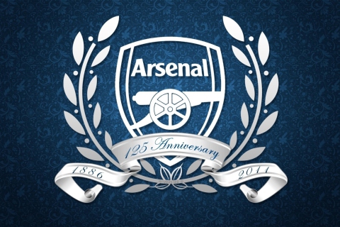 Das Arsenal Anniversary Logo Wallpaper 480x320