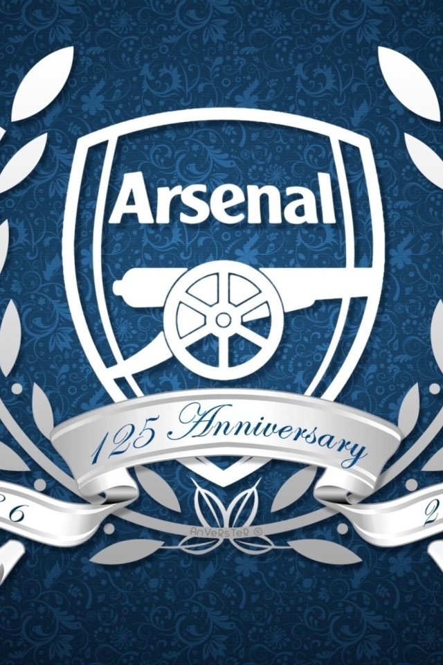 Arsenal Anniversary Logo wallpaper 640x960