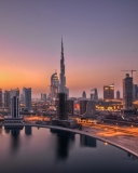 Screenshot №1 pro téma UAE Dubai Skyscrapers Sunset 128x160