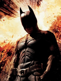 Das Christian Bale Dark Knight Rises Wallpaper 240x320