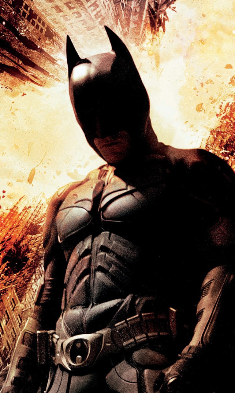 Обои Christian Bale Dark Knight Rises 768x1280