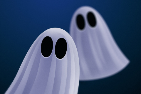 Das Ghosts Blue Wallpaper 480x320