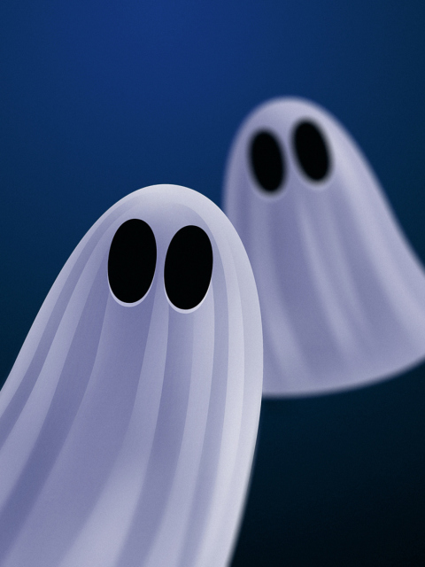 Das Ghosts Blue Wallpaper 480x640