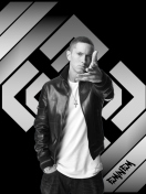 Eminem Black And White screenshot #1 132x176