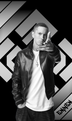Das Eminem Black And White Wallpaper 240x400