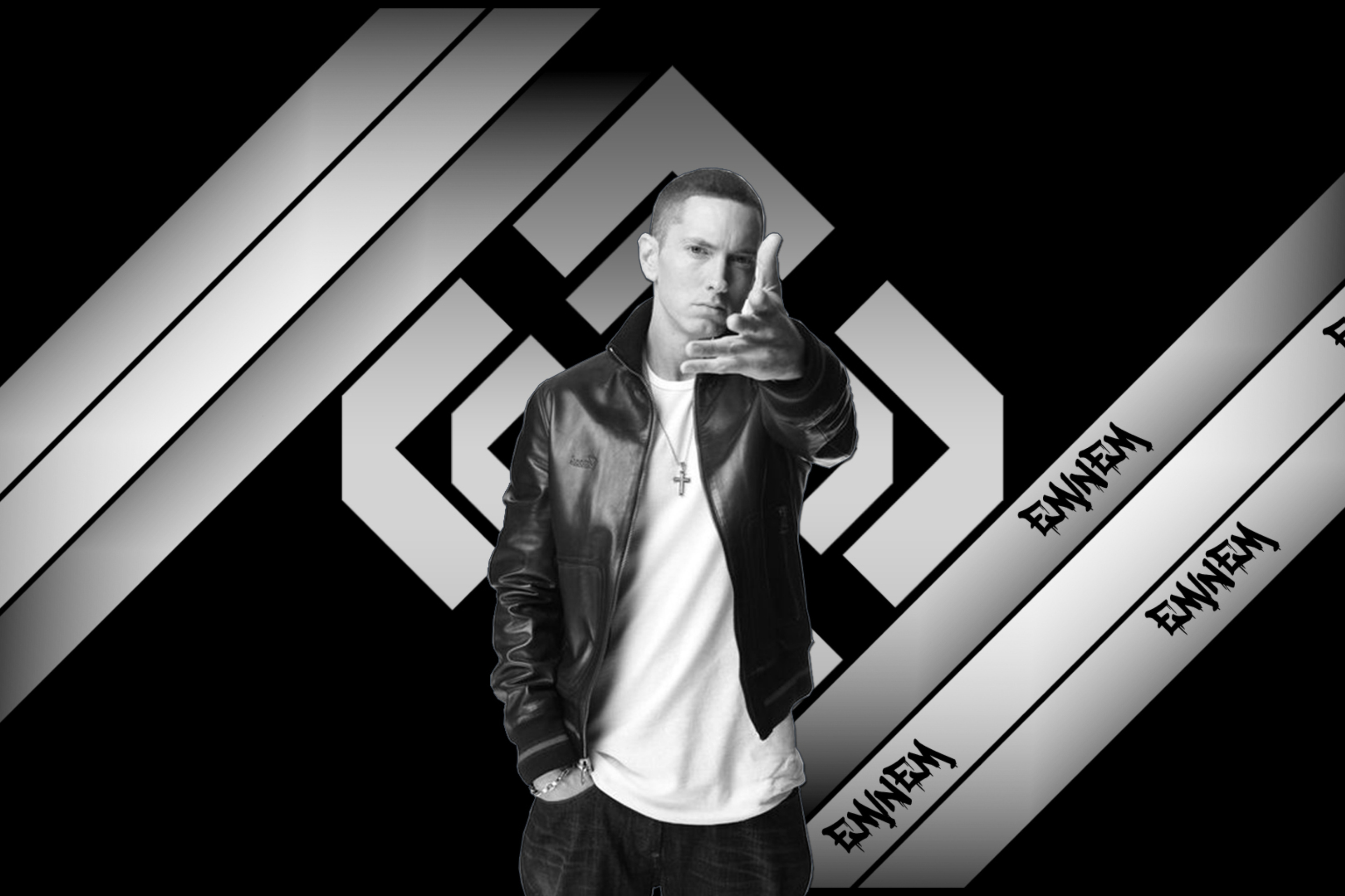 Eminem Black And White wallpaper 2880x1920