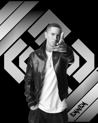 Eminem Black And White - Obrázkek zdarma pro Nokia Asha 308